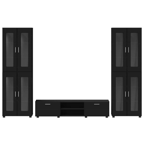 ZESTAW SZAFEK RTV Z SZUFLADĄ CZARNY