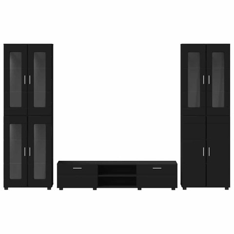 ZESTAW SZAFEK RTV Z SZUFLADĄ CZARNY