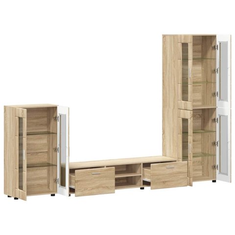 ZESTAW SZAFEK RTV Z SZUFLADĄ DĄB SONOMA