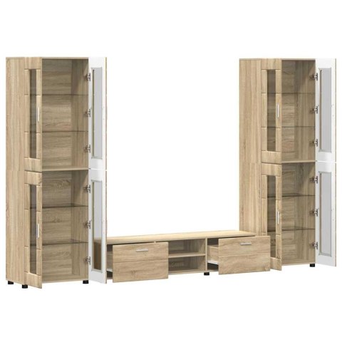 ZESTAW SZAFEK RTV Z SZUFLADĄ DĄB SONOMA