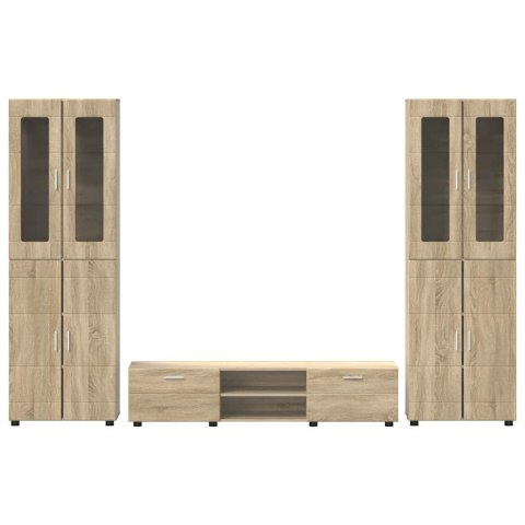 ZESTAW SZAFEK RTV Z SZUFLADĄ DĄB SONOMA