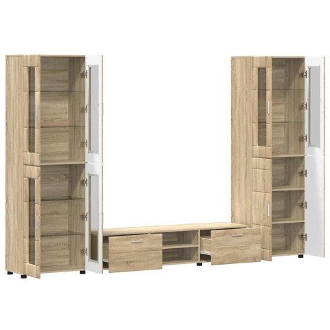 ZESTAW SZAFEK RTV Z SZUFLADĄ DĄB SONOMA