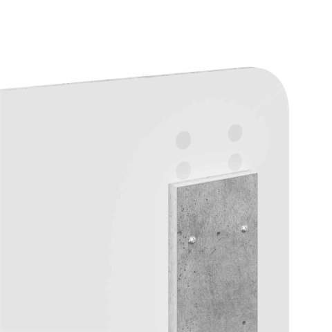 RAMA ŁÓŻKA BETONOWY SZARY 140X190CM DREWNO INŻYNIERYJNE