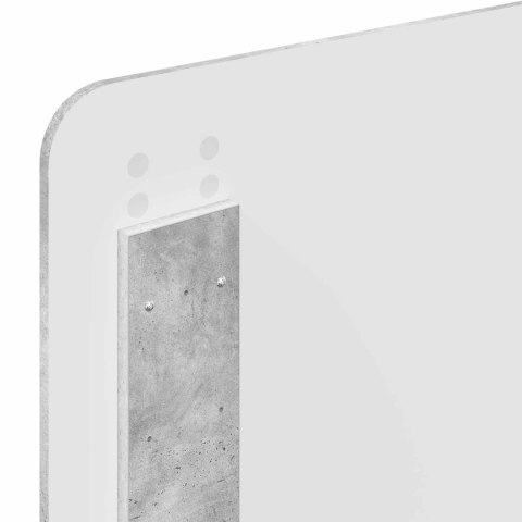 RAMA ŁÓŻKA BETONOWY SZARY 90X190CM DREWNO INŻYNIERYJNE