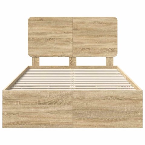 RAMA ŁÓŻKA DĄB SONOMA 120X190CM DREWNO INŻYNIERYJNE