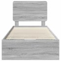 RAMA ŁÓŻKA SZARY SONOMA 90X190CM DREWNO INŻYNIERYJNE