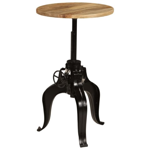 STOLIK BAROWY Z LITEGO DREWNA MANGO 60X(76-110)CM