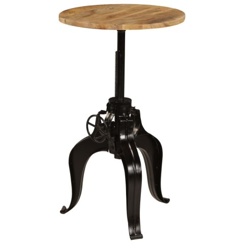 STOLIK BAROWY Z LITEGO DREWNA MANGO 60X(76-110)CM