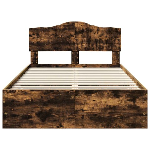 RAMA ŁÓŻKA DĄB WĘDZONY 120X200CM DREWNO INŻYNIERYJNE