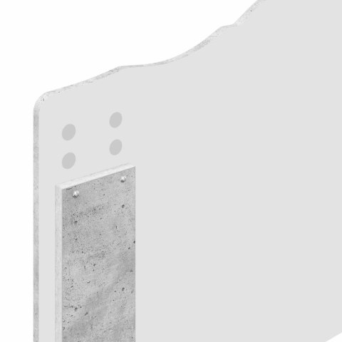 RAMA ŁÓŻKA BETONOWY SZARY 90X200CM DREWNO INŻYNIERYJNE