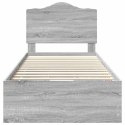 RAMA ŁÓŻKA SZARY SONOMA 90X190CM DREWNO INŻYNIERYJNE