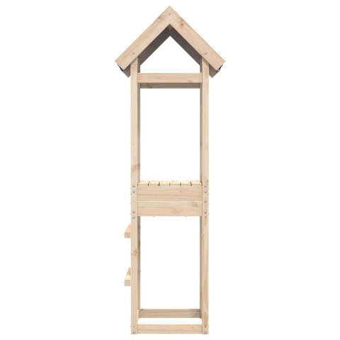 WIEŻA ZABAW BRĄZOWY 52,5X46,5X195CM LITE DREWNO SOSNOWE