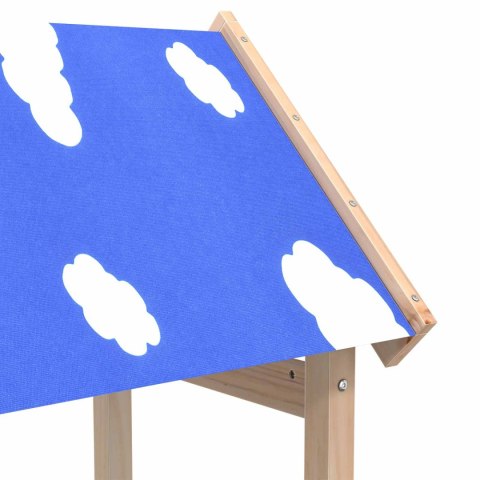 WIEŻA ZABAW BRĄZOWY 52,5X46,5X195CM LITE DREWNO SOSNOWE