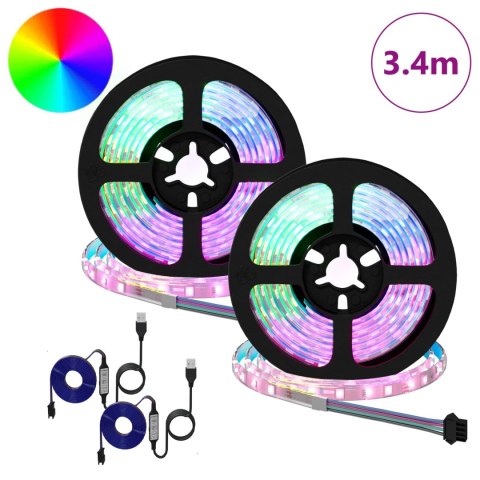 TAŚMA LED 4 SZT. CZARNY I PRZEZROCZYSTY 170X0,8X0,3CM