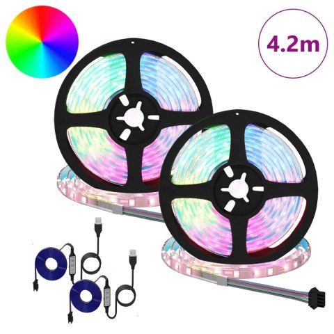 TAŚMA LED 4 SZT. CZARNY I PRZEZROCZYSTY 210X0,8X0,3CM