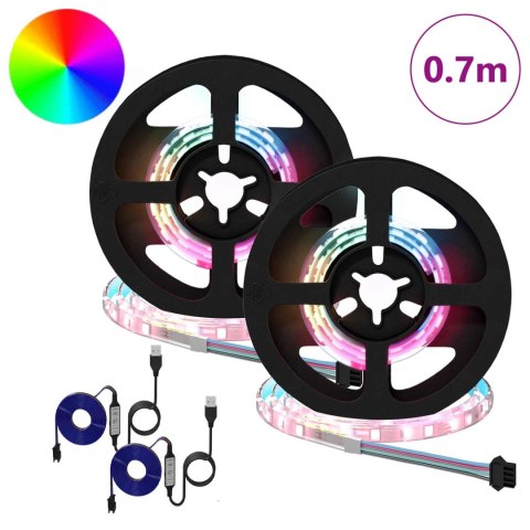 TAŚMA LED 4 SZT. CZARNY I PRZEZROCZYSTY 35X0,8X0,3CM