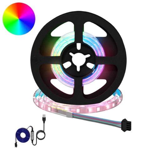 TAŚMA LED 4 SZT. CZARNY I PRZEZROCZYSTY 40X0,8X0,3CM