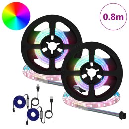 TAŚMA LED 4 SZT. CZARNY I PRZEZROCZYSTY 40X0,8X0,3CM