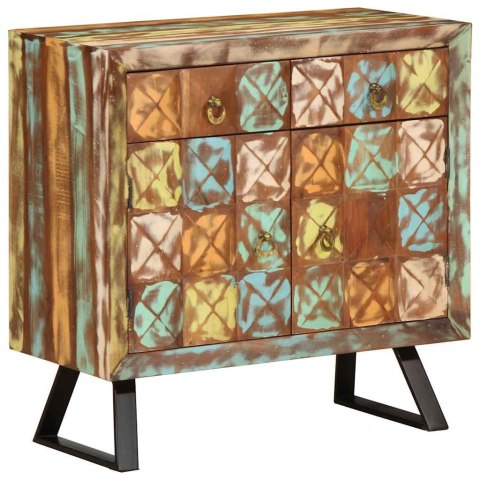 KOMODA WIELOKOLOROWA 70X35X70CM LITE DREWNO Z ODZYSKU