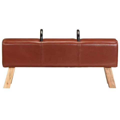 ŁAWECZKA GIMNASTYCZNA BRĄZOWA 110CM SKÓRA NATURALNA