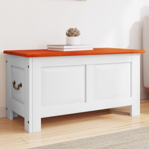 SKRZYNIA 110X55X57CM LITE DREWNO AKACJOWE KUFER STOLIK KAWOWY SZAFA BIAŁA
