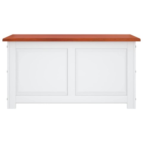 SKRZYNIA 110X55X57CM LITE DREWNO AKACJOWE KUFER STOLIK KAWOWY SZAFA BIAŁA