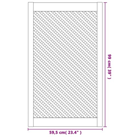 DRZWICZKI DO SZAFKI Z KRATKĄ 2 SZT. 59,5X99CM SOSNOWE