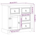 KOMODA CORONA 87X40X76CM LITE DREWNO SOSNOWE