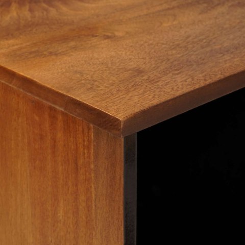 BUFET Z DRZWIAMI ORZECH WŁOSKI 80X33,5X75CM DREWNO Z MANGO