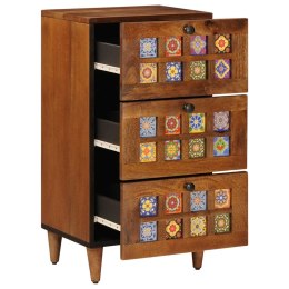 BUFET Z SZUFLADĄ ORZECH WŁOSKI 40X33,5X75CM DREWNO Z MANGO