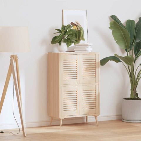 DRZWI DO SZAFEK ŻALUZJOWE 4 SZT. LITE DREWNO SOSNOWE