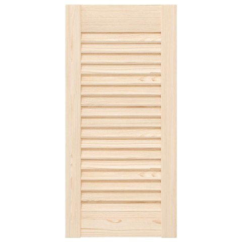 DRZWI SZAFKOWE Z ŻALUZJĄ 61,5X29,5CM LITE DREWNO SOSNOWE