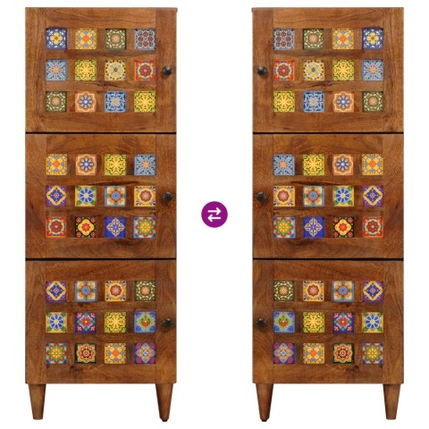 SZAFKA ORZECH WŁOSKI 40X33,5X110CM DREWNO Z MANGO