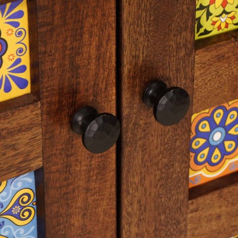 SZAFKA ORZECH WŁOSKI 60X33,5X100CM DREWNO Z MANGO