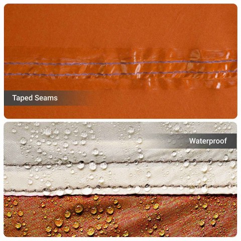 NAMIOT RODZINNY SZARY I POMARAŃCZOWY 620X322X240CM