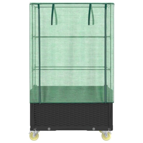 PODWYŻSZONA DONICA NA KÓŁKACH Z POKRYCIEM 80X50X182CM