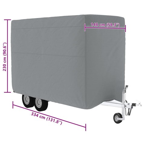 POKROWIEC NA PRZYCZEPĘ DLA KONI 334X148X230CM