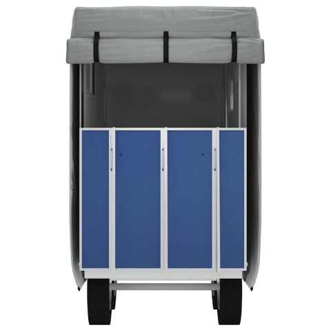 POKROWIEC NA PRZYCZEPĘ DLA KONI SZARY 396X178X250CM WŁÓKNINA