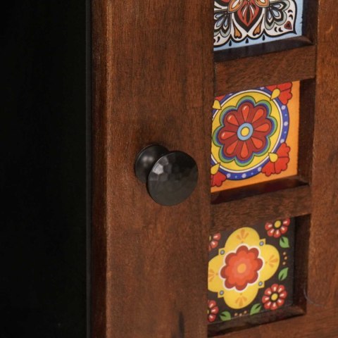 STOLIK KAWOWY BRĄZOWY 100X54X40CM DREWNO Z MANGO