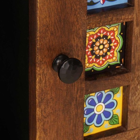 STOLIK KAWOWY BRĄZOWY 80X50X40CM DREWNO Z MANGO