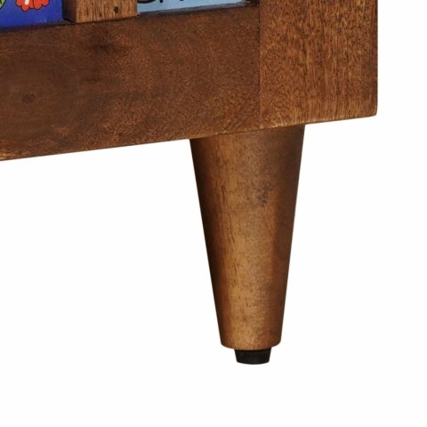 STOLIK KAWOWY BRĄZOWY 80X50X40CM DREWNO Z MANGO