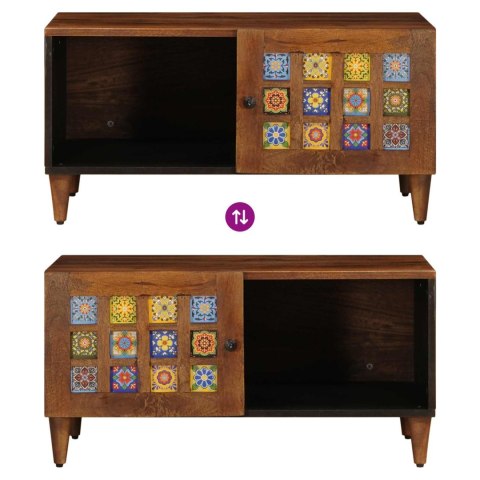 STOLIK KAWOWY BRĄZOWY 80X50X40CM DREWNO Z MANGO