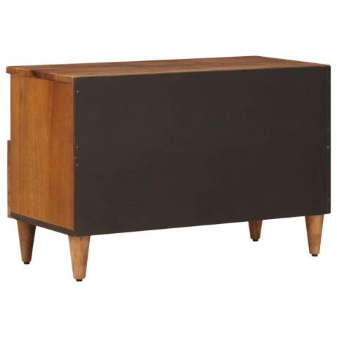 STOLIK KAWOWY Z SZUFLADĄ BRĄZOWY 80X54X40CM DREWNO Z MANGO