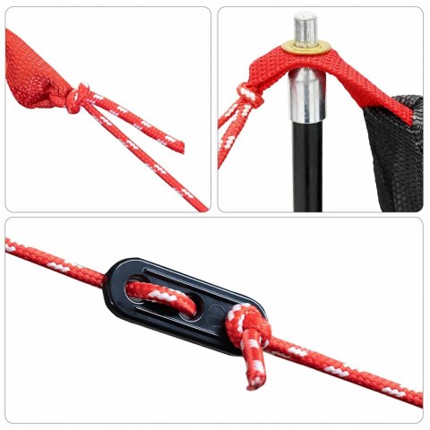 MOSKITIERA NAMIOTOWA CZARNA 220X128X110 CM NAMIOT SIATKOWY TURYSTYCZNY TORBA