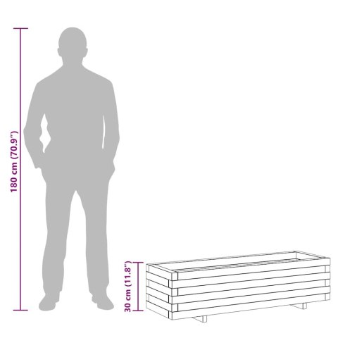 PODWYŻSZONA DONICA 120X40X30CM PROSTOKĄTNA DREWNIANA