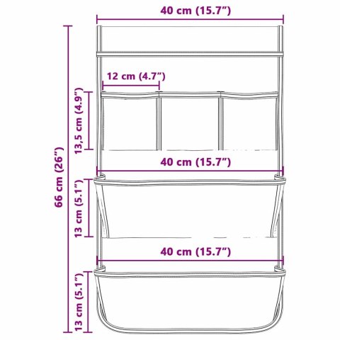 WISZĄCY ORGANIZER KEMPINGOWY DO PRZYCZEPY NAMIOTU TORBA Z KIESZENIAMI MOCNA