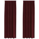 ZASŁONY ZACIEMNIAJĄCE 2 SZT. CZERWONE WINO 140X245CM AKSAMIT