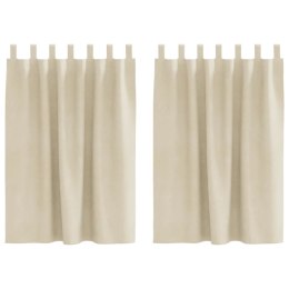 ZASŁONY ZACIEMNIAJĄCE 2 SZT. KREMOWY 140X140CM AKSAMIT