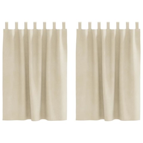 ZASŁONY ZACIEMNIAJĄCE 2 SZT. KREMOWY 140X140CM AKSAMIT