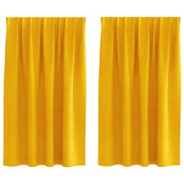 ZASŁONY ZACIEMNIAJĄCE 2 SZT. MUSZTARDOWY ŻÓŁTY 140X140CM